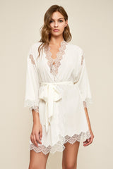 Rylie Lace Satin Robe